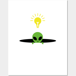 Minimal art with Alien Invasion idea Posters and Art